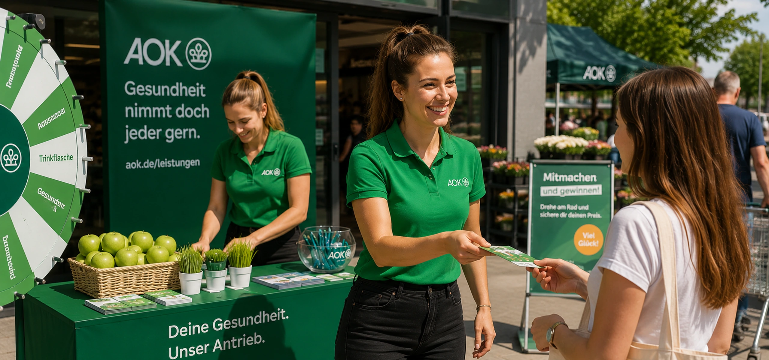 AOK Gesundheitsaktion — Apfel-Sampling