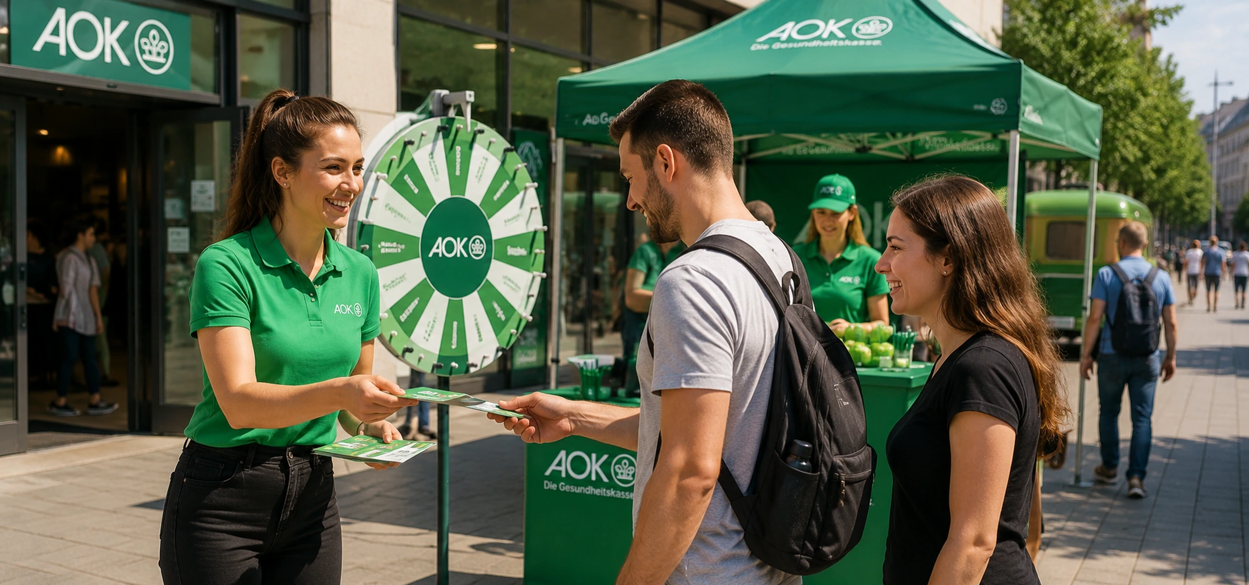 Event-Promotion — AOK Gesundheitsaktion mit Glücksrad