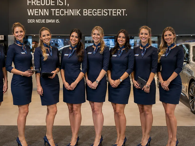 Messehostessen — BMW Automesse Hostessen-Reihe