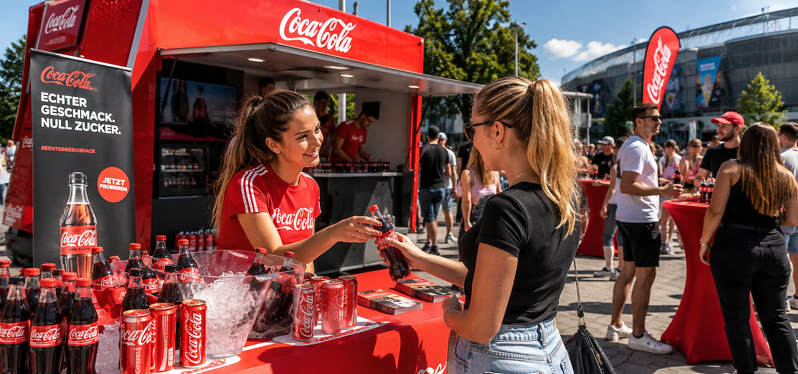 Coca-Cola Promotiontruck — Getränke-Sampling