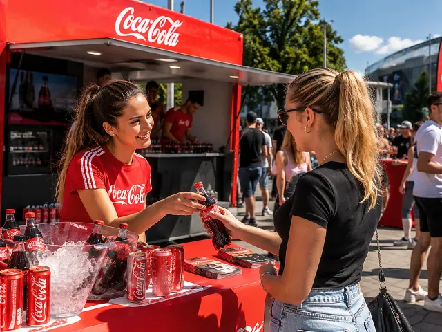 Coca-Cola Promotiontruck — Getränke-Sampling