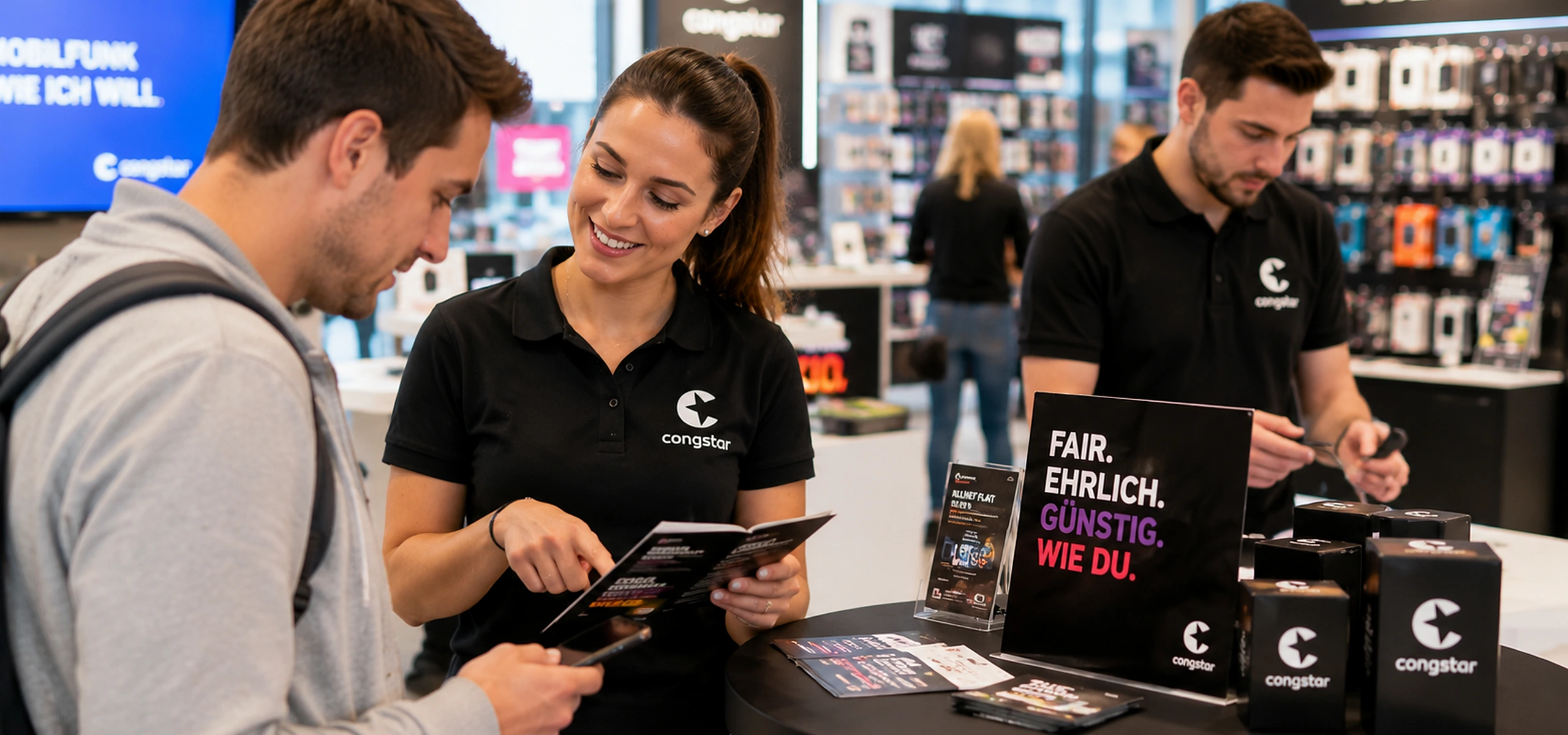 Congstar Tarifberatung im Elektronikhandel
