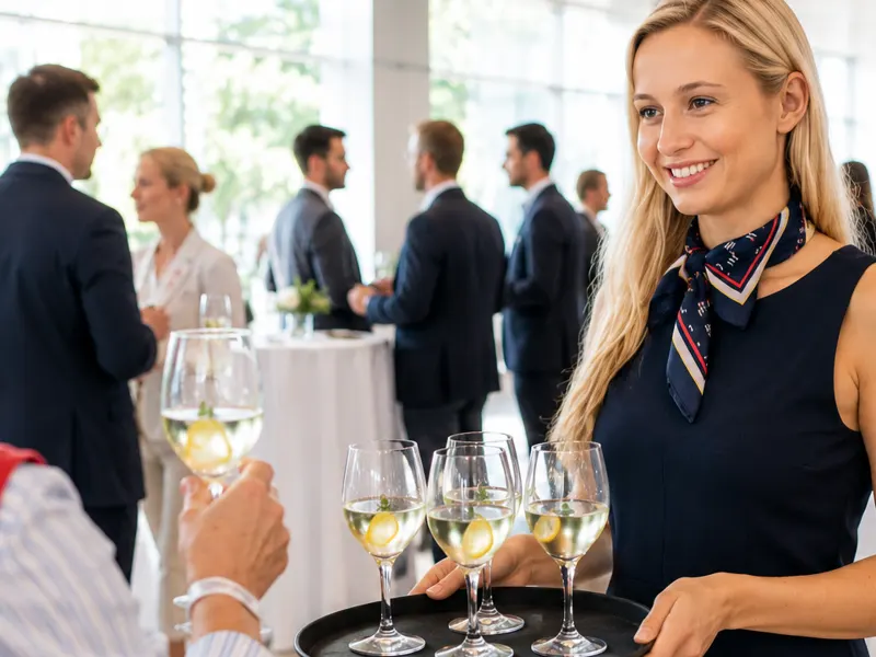 Messehostess von Blank & Biehl am Empfang