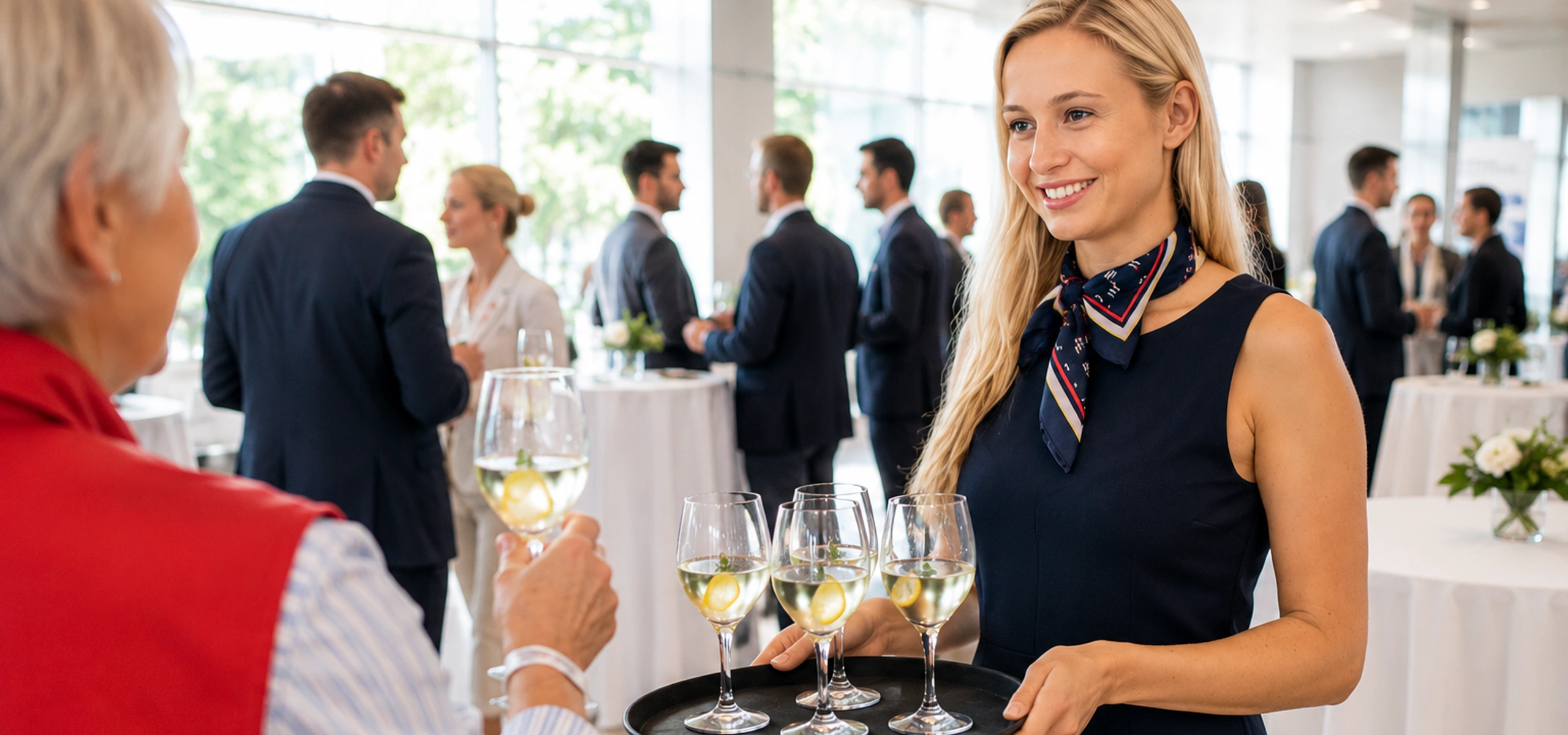 Messehostess von Blank & Biehl am Empfang