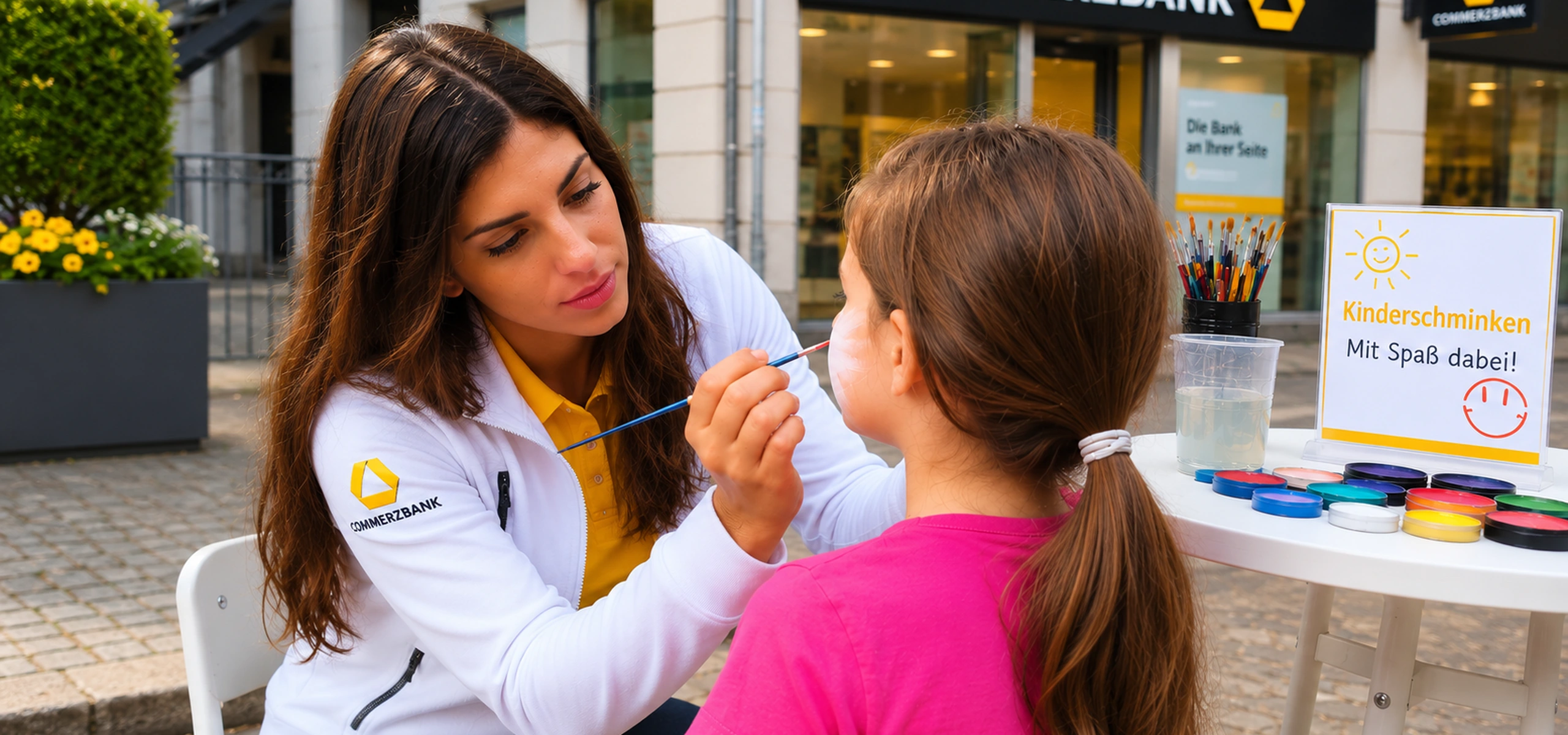 Event-Promotion — Kinderschminken bei Commerzbank Familienaktion