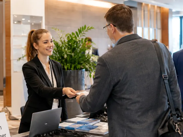 Konferenz — Lobby Check-in