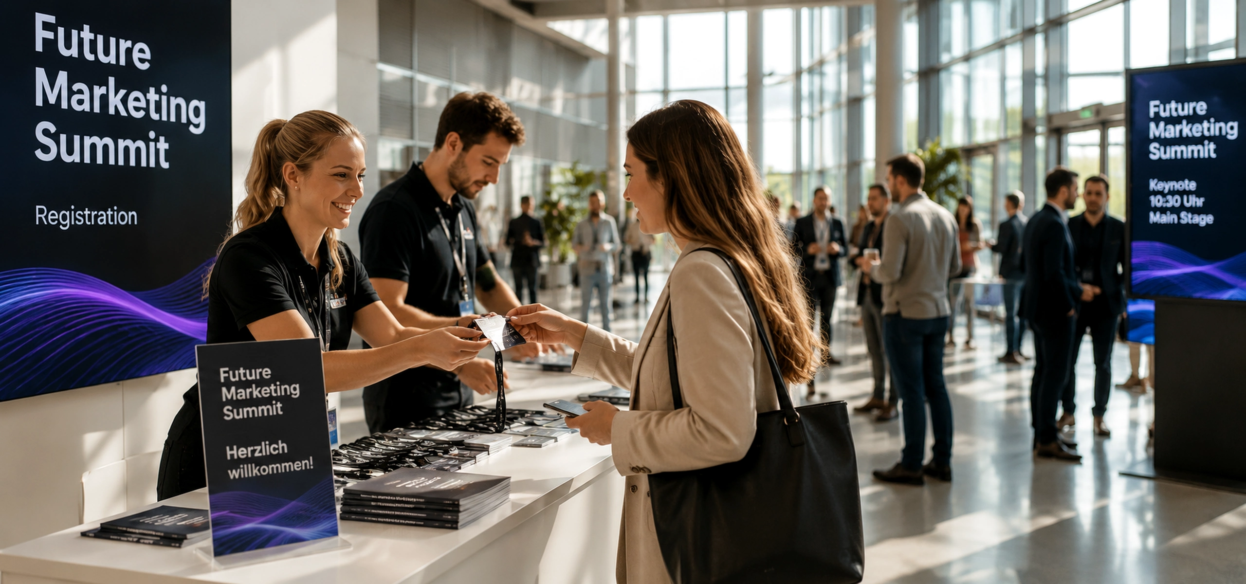 Konferenz — Registrierungscounter