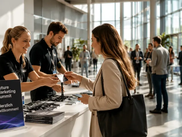 Konferenz — Registrierungscounter