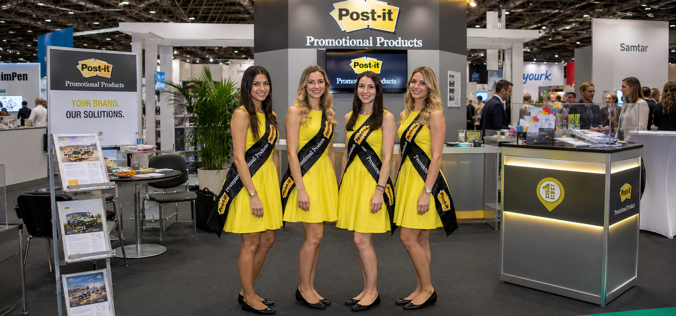 Post-it Messestand — Standteam-Gruppenfoto